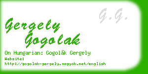 gergely gogolak business card